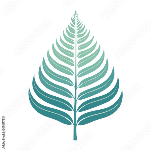 Stylized fern leaf illustration with gradient colors