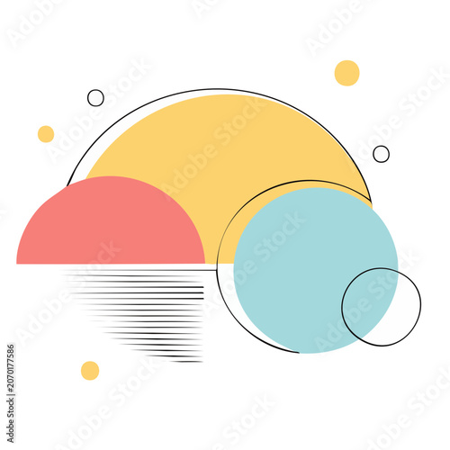 Abstract geometric shapes vector illustration