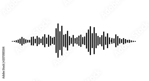 Minimalist Sound Waveform Graphic for Audio Representation