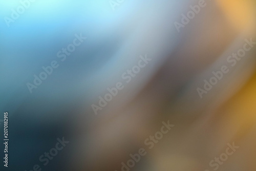 Soft Blue and Yellow Abstract Blur Background With Smooth Gradient and Bokeh Light Effects