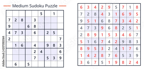 Foto Sudoku logic puzzle