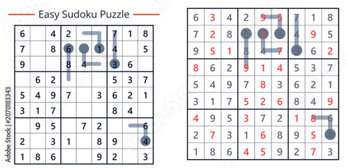 Canvas-taulu Sudoku logic puzzle