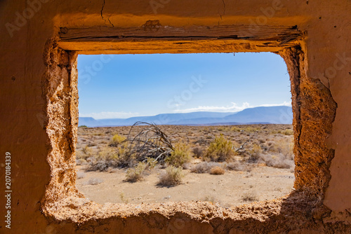 Ruins of Uintjiesbos farmstead, colonial heritage site in the Tankwa Karoo