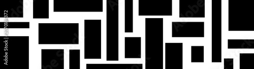 Foto Abstract geometric seamless pattern composed of black and white rectangles
