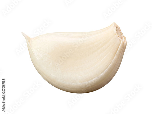 Tableau sur toile Vibrant fresh garlic clove, fully peeled and ready for cooking, with a clean and bright appearance