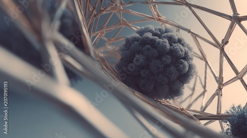 Microscopic view showing a medical stent expanding within a blood vessel, supporting its internal structure and preventing occlusion, vital for cardiovascular oncology advancements