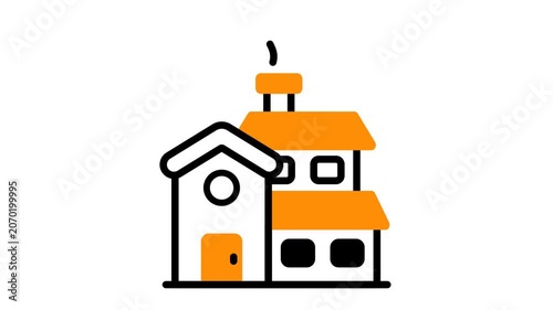 Luxury Villa House Animated Icon