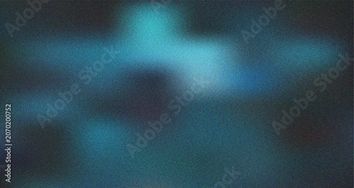 Mysterious teal and dark blue soft gradient background with a grainy atmospheric texture effect