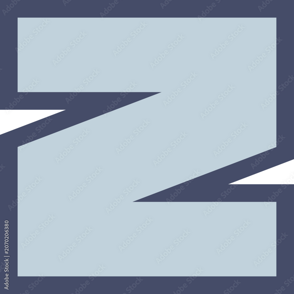 Naklejka premium Stylish Modern Number Two Design
