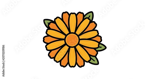 Vibrant yellow sunflower graphic design.