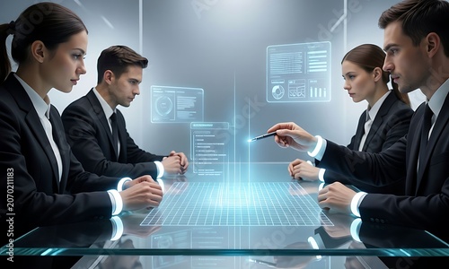 business people working together