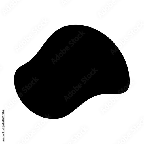 Black abstract blob vector shape