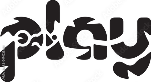 Creative Play Gaming Typography Vector