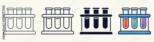 Test Tubes in Rack Elements Collection