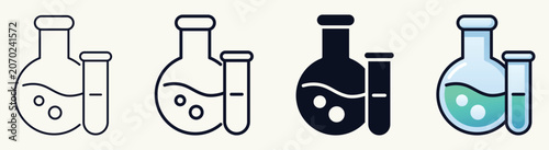 Chemistry Laboratory Glassware Elements Collection