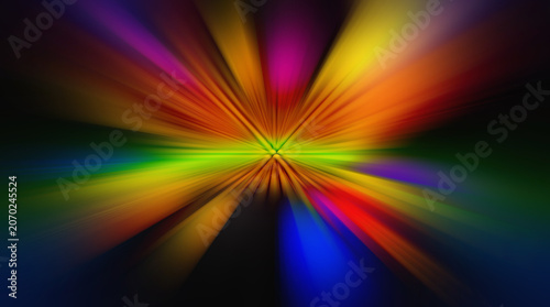 Vibrant Multicolor Zoom Burst Abstract Background