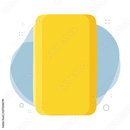 Yellow smartphone icon on transparent background