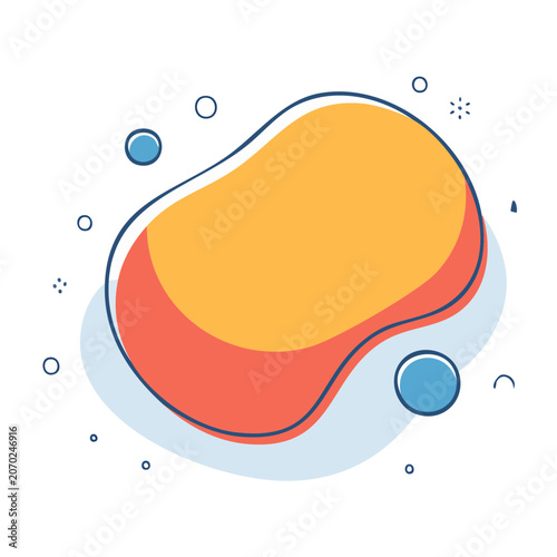 Colorful abstract organic blob illustration