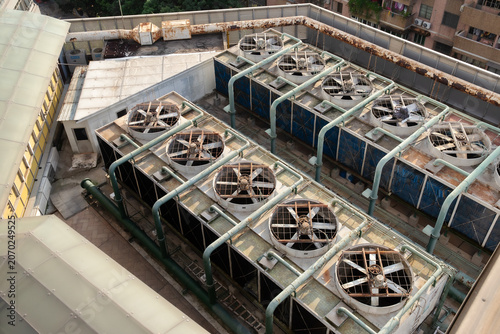 Electric Fan, Rooftop, Air Conditioner, Climate, Compressor