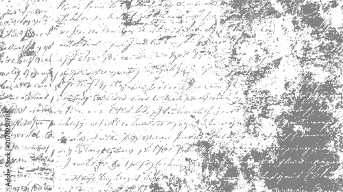 Fotografía Faded grey handwritten script on textured white background with distressed effec