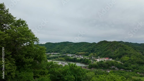 小諸城の水の手展望台からの眺め　長野県・小諸市