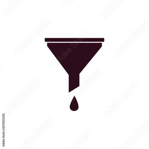 Processing Funnel Drop Glyph