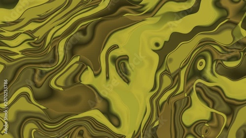 Video Background Antique Gold Olive Green Khaki Organic Abstract Wave Noise Displacement Backdrop Template