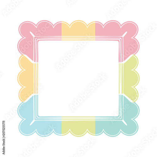 Pastel Cloud Decorative Frame Vector