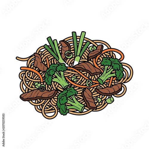 Intricate green and brown floral wreath illustration.