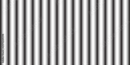 Vertical Striped Abstract Pattern With Tubular Gradient Columns, Monochrome Background Texture For Design