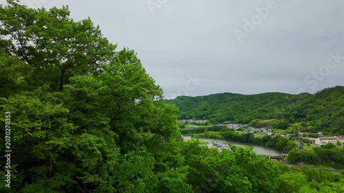 小諸城の水の手展望台からの眺め　長野県・小諸市