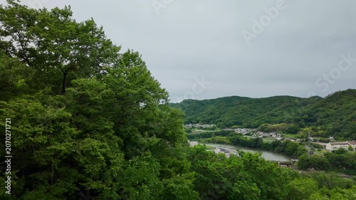 小諸城の水の手展望台からの眺め　長野県・小諸市