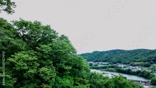 小諸城の水の手展望台からの眺め　長野県・小諸市