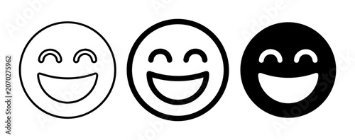 Photos Smiling Face Icons, Happy Emotion Symbols, Joyful Expression Graphics