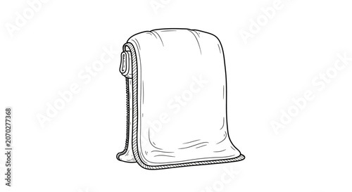 Folded white bath towel illustration.