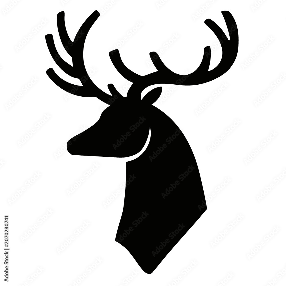 Fototapeta premium deer head vector illustration icon