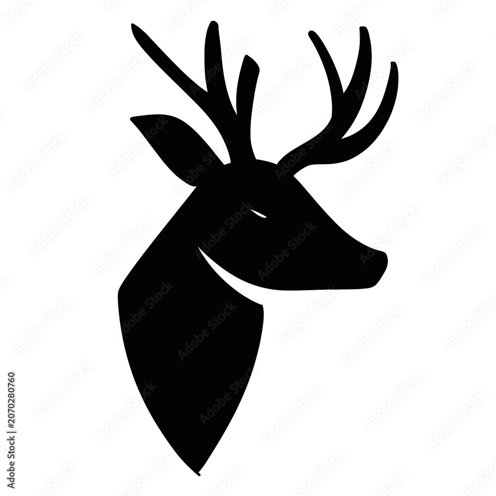 Obraz premium deer head silhouette Icon 