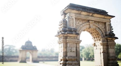 Historic Stone Arch Garden Setting.