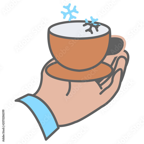 Holding a ice coffee icon
