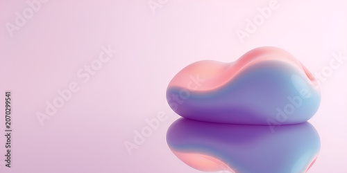 pink heart in a glass