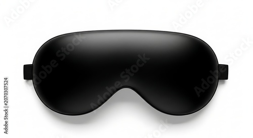 Black ski goggles with strap and dark lenses