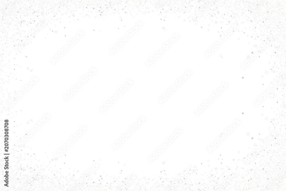 Fototapeta premium Silver Glitter Frame Border Transparent PNG with Sparkling Light Particles and Shimmering Dust Effect