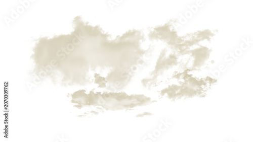 Fotografía Soft fluffy vintage beige cumulus cloud cluster isolated on a transparent backgr