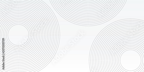 White geometric abstract background overlap layer on bright space with lines effect decoration. Modern graphic design element circles style concept for banner, modern vector arts