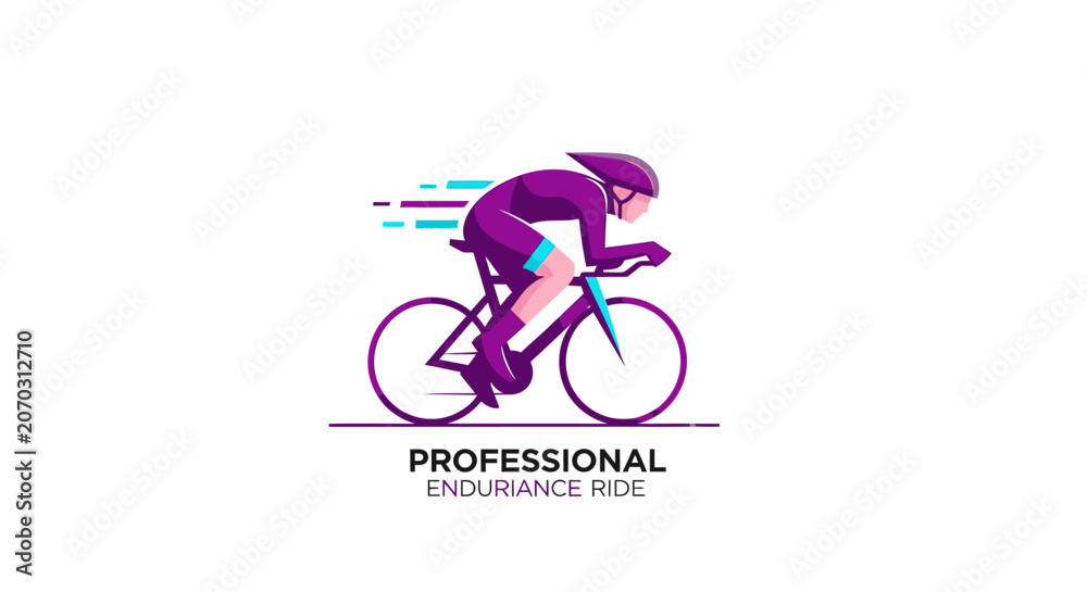Obraz premium Professional Cyclist in Full Sprint on a Time Trial Bicycle.