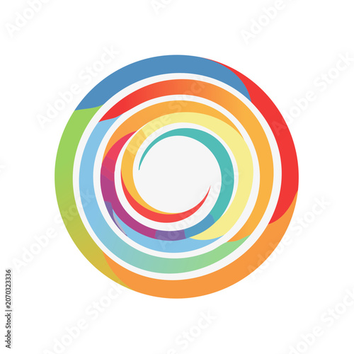 Colorful Abstract Spiral Vector Design