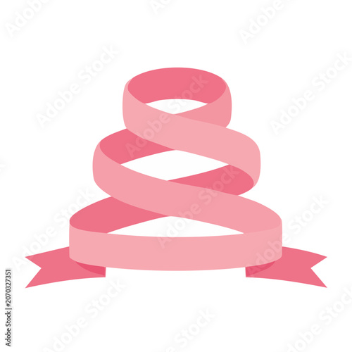Pink awareness ribbon vector illustration