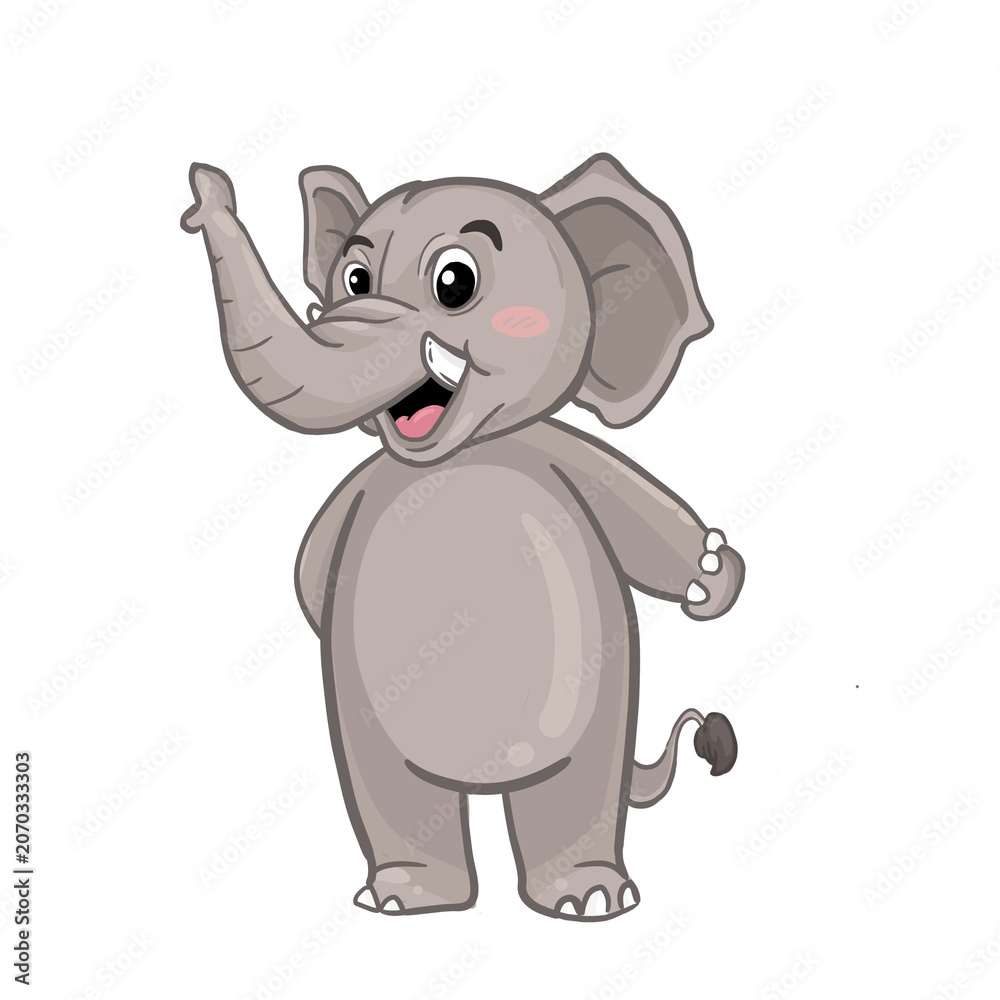 Naklejka premium cheerful elephant