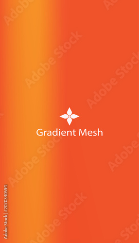 Vibrant orange and yellow gradient mesh background, with subtle floral, and text