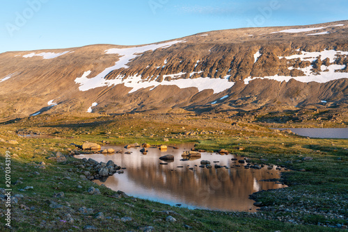 Photos A small pond in the mountains, Lebesby, Finnmark, Norway